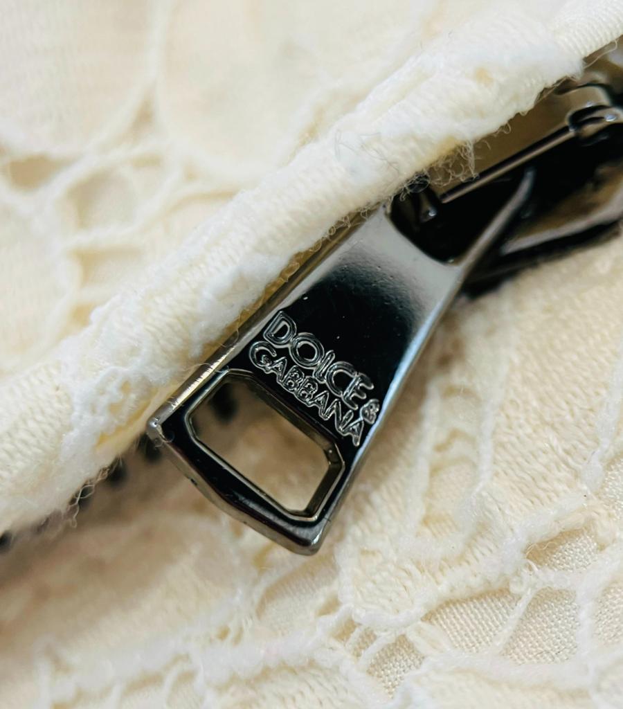 Dolce & Gabbana Cotton Lace Corset For Sale 1