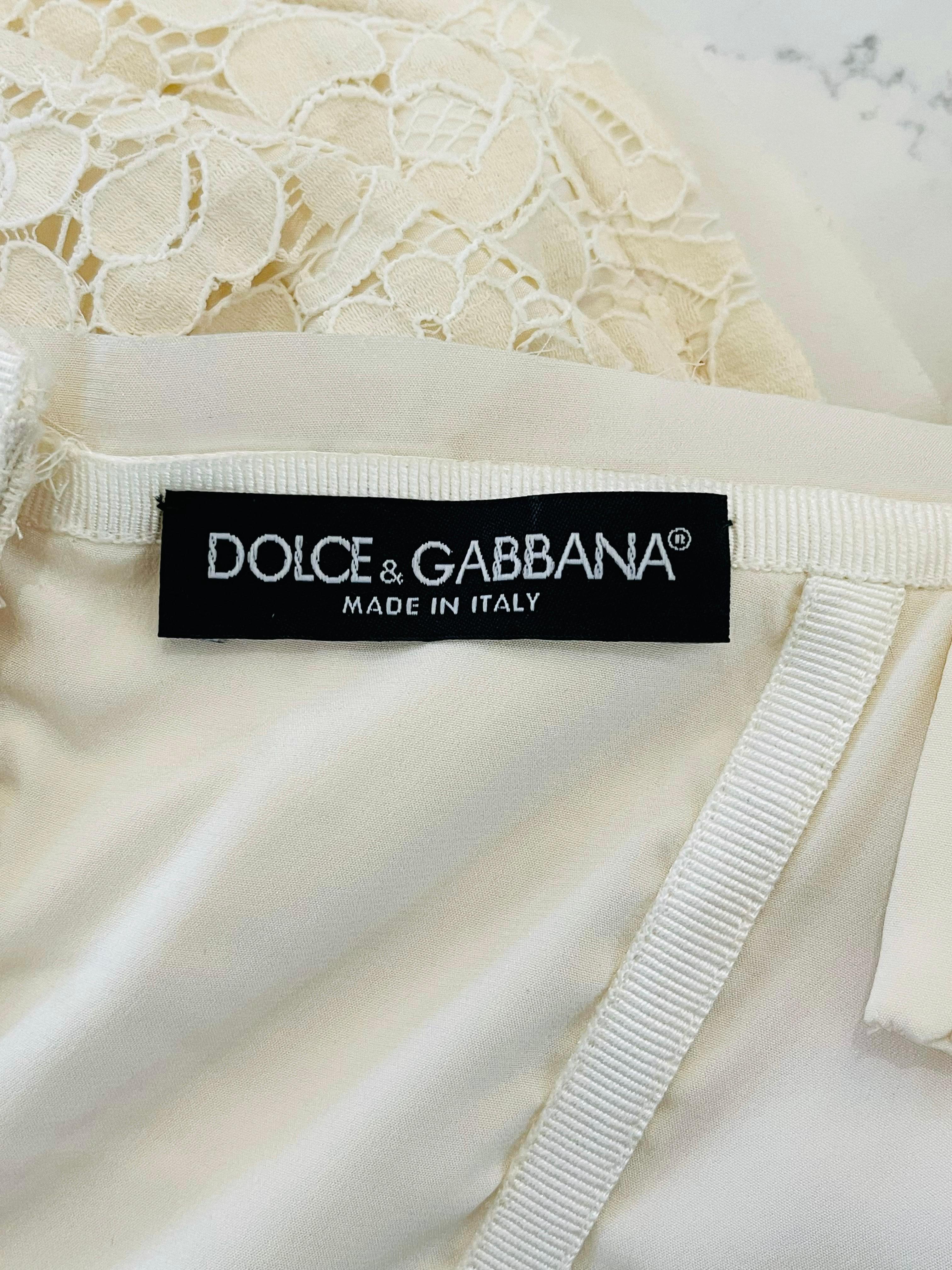 Dolce & Gabbana Cotton Lace Corset For Sale 2