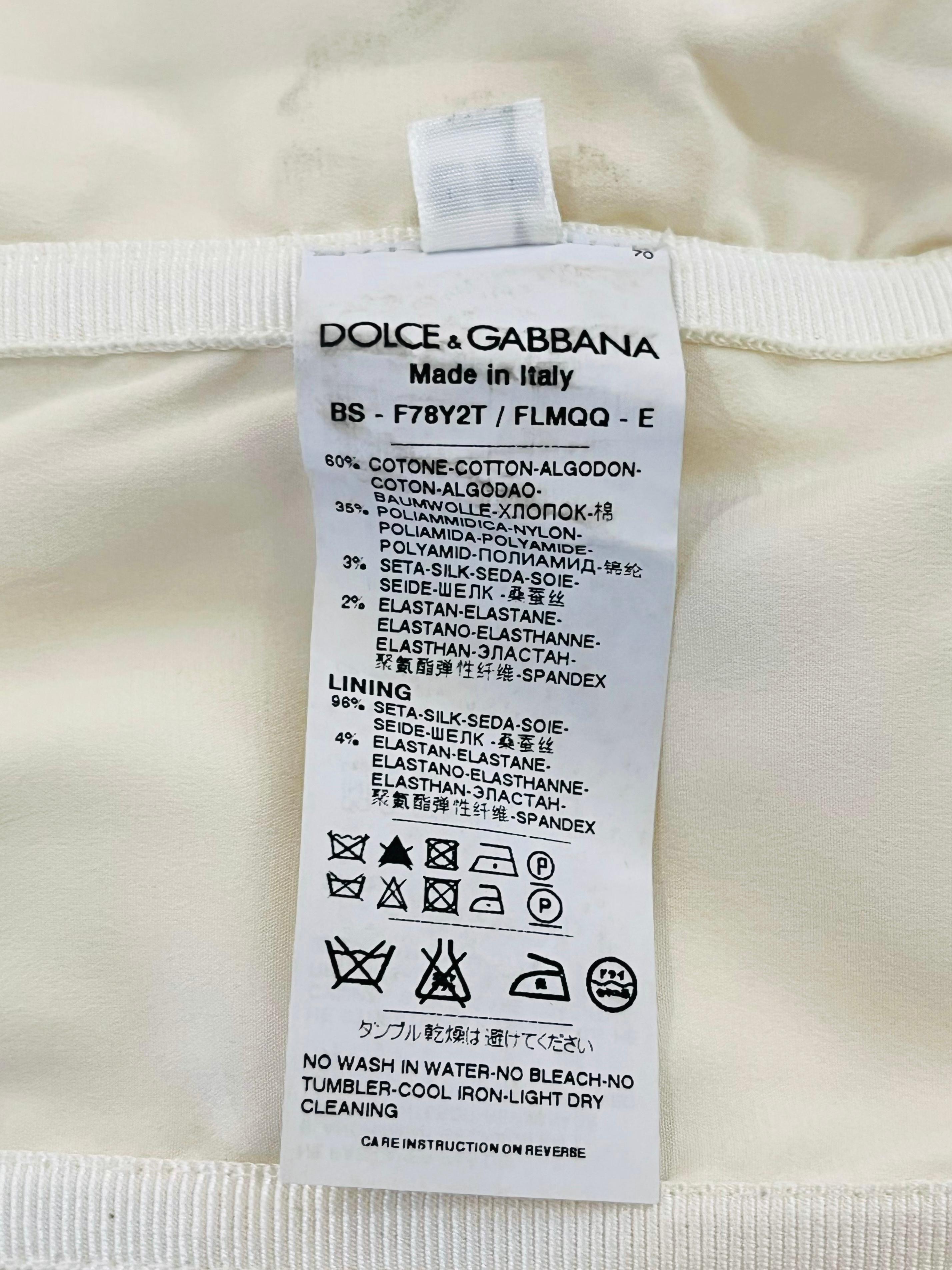 Dolce & Gabbana Cotton Lace Corset For Sale 3