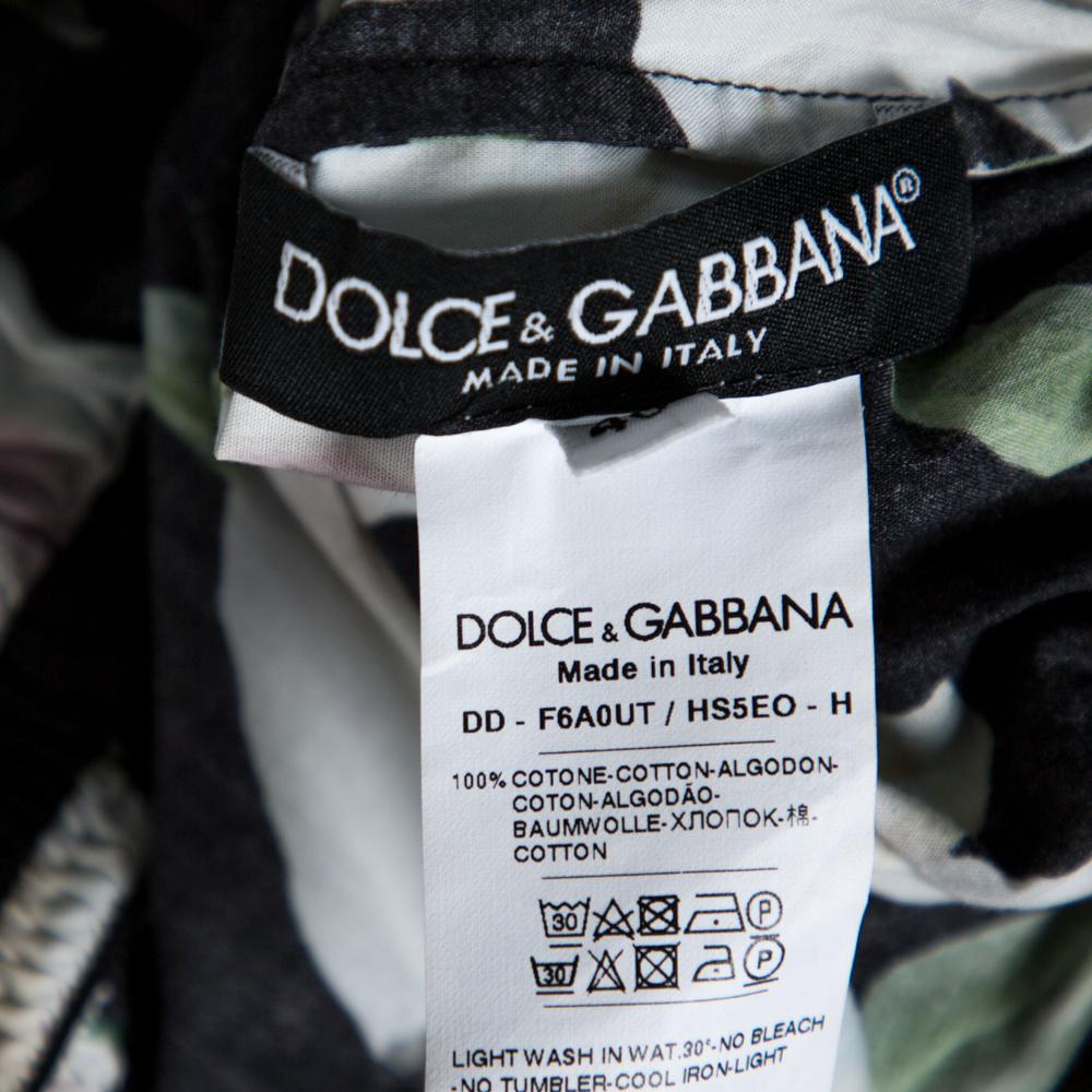 dolce & gabbana off-the-shoulder lily print dress