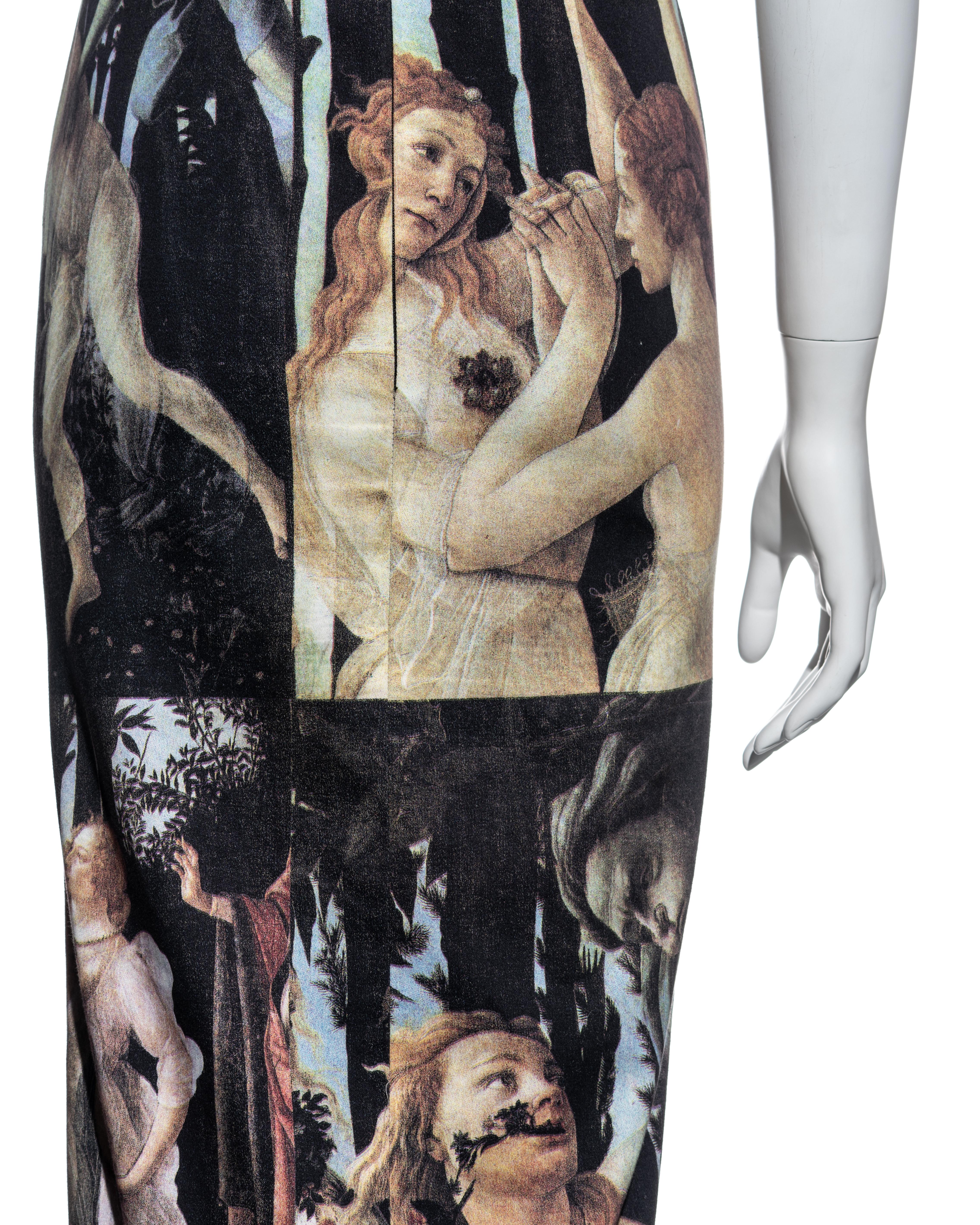 Dolce & Gabbana cotton sheath dress with renaissance print, ss 1993 1