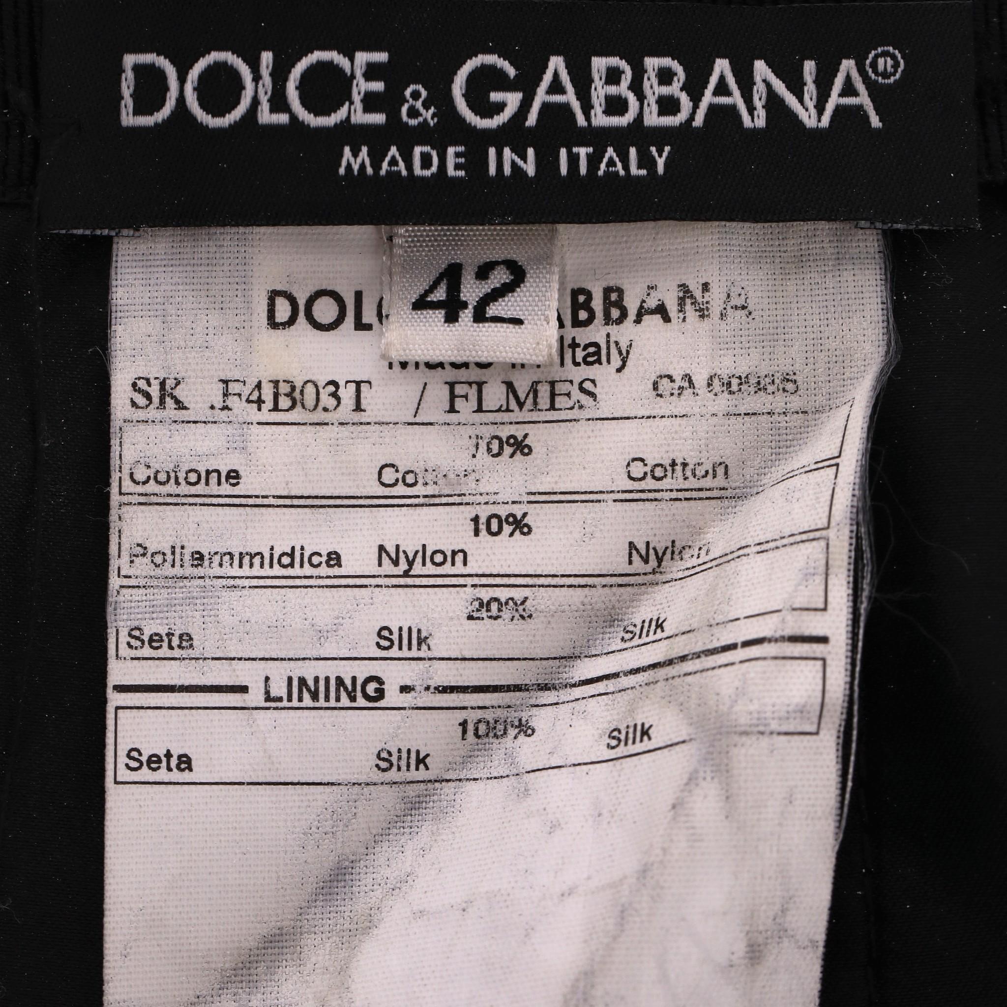 Dolce & Gabbana Cotton & Silk Blend Skirt For Sale 2