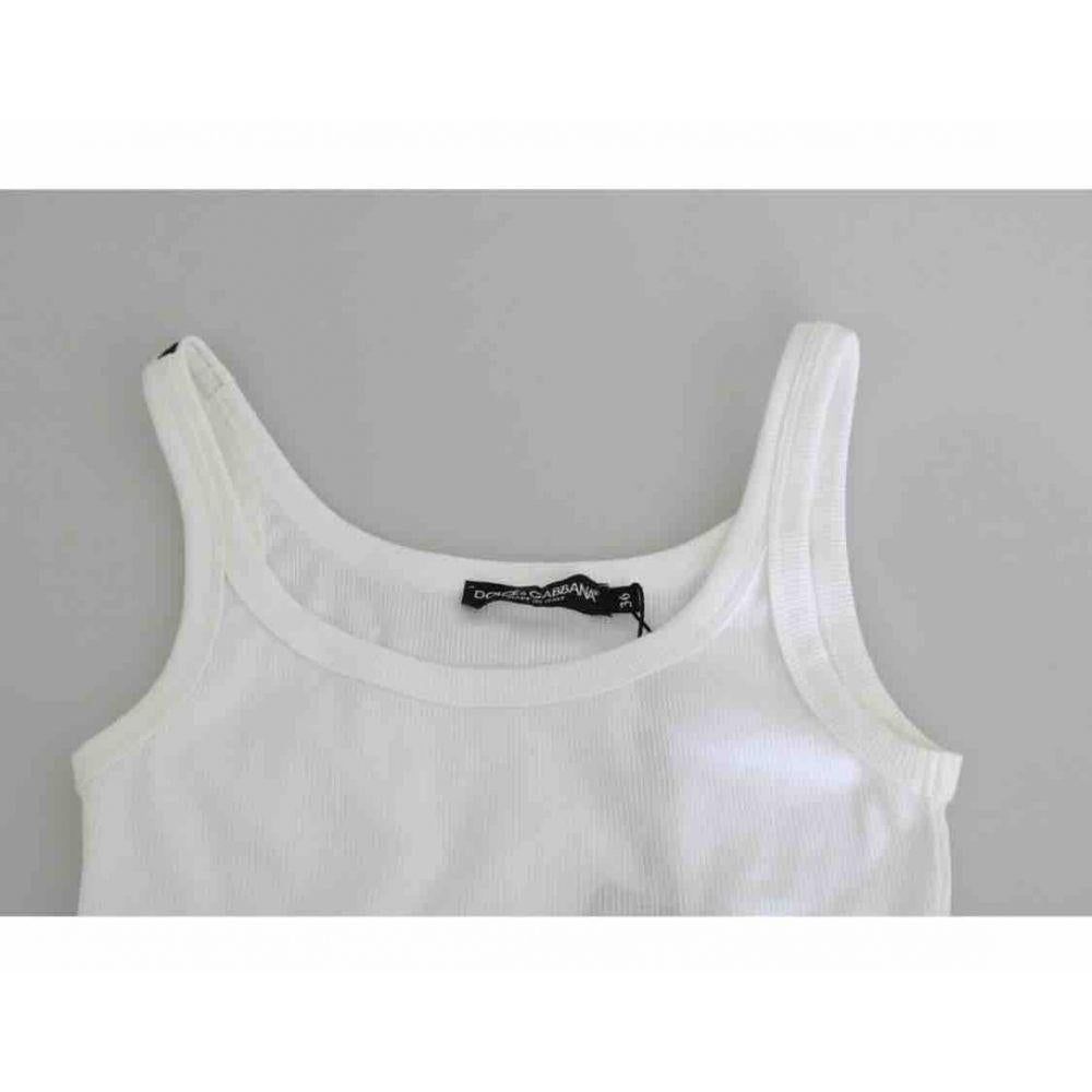 Dolce & Gabbana Cotton Tank T-Shirt in White 3