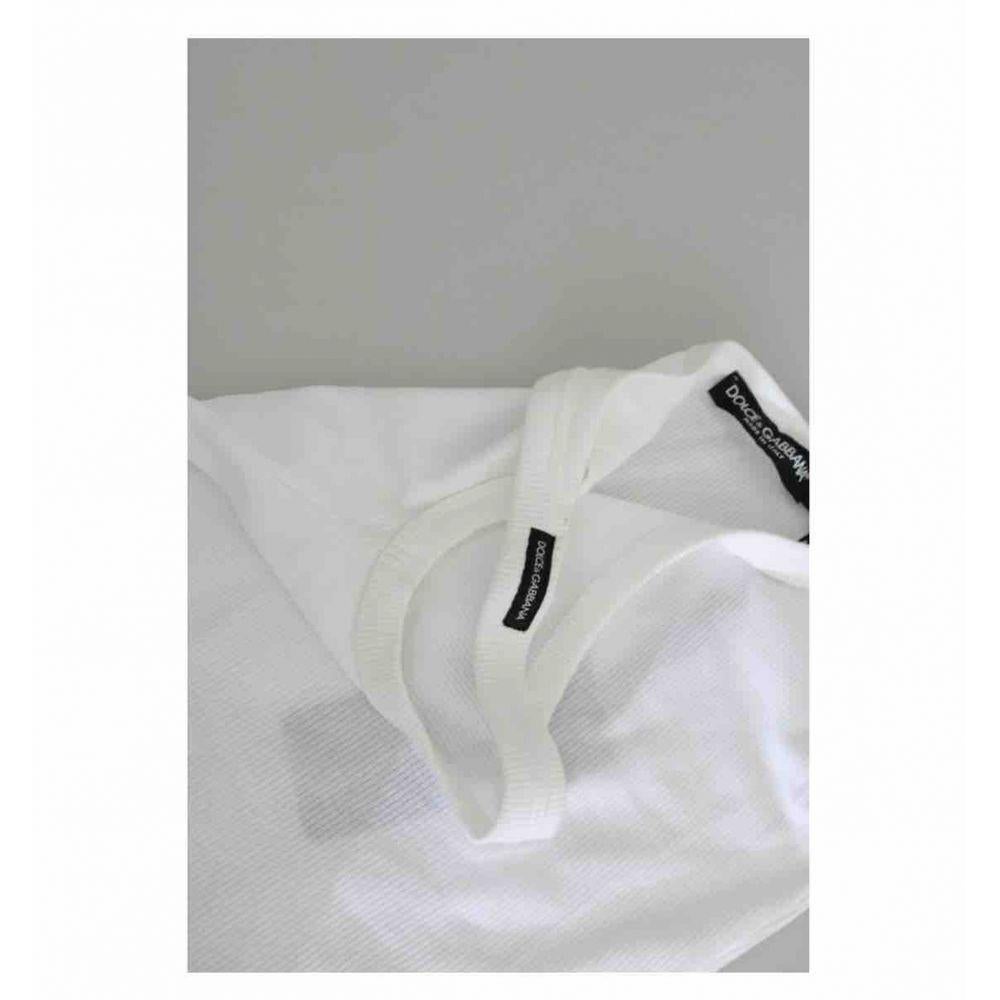 Dolce & Gabbana Cotton Tank T-Shirt in White 4