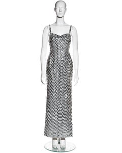 Dolce & Gabbana couture silk evening dress with over 2000 crystals, ss 1990