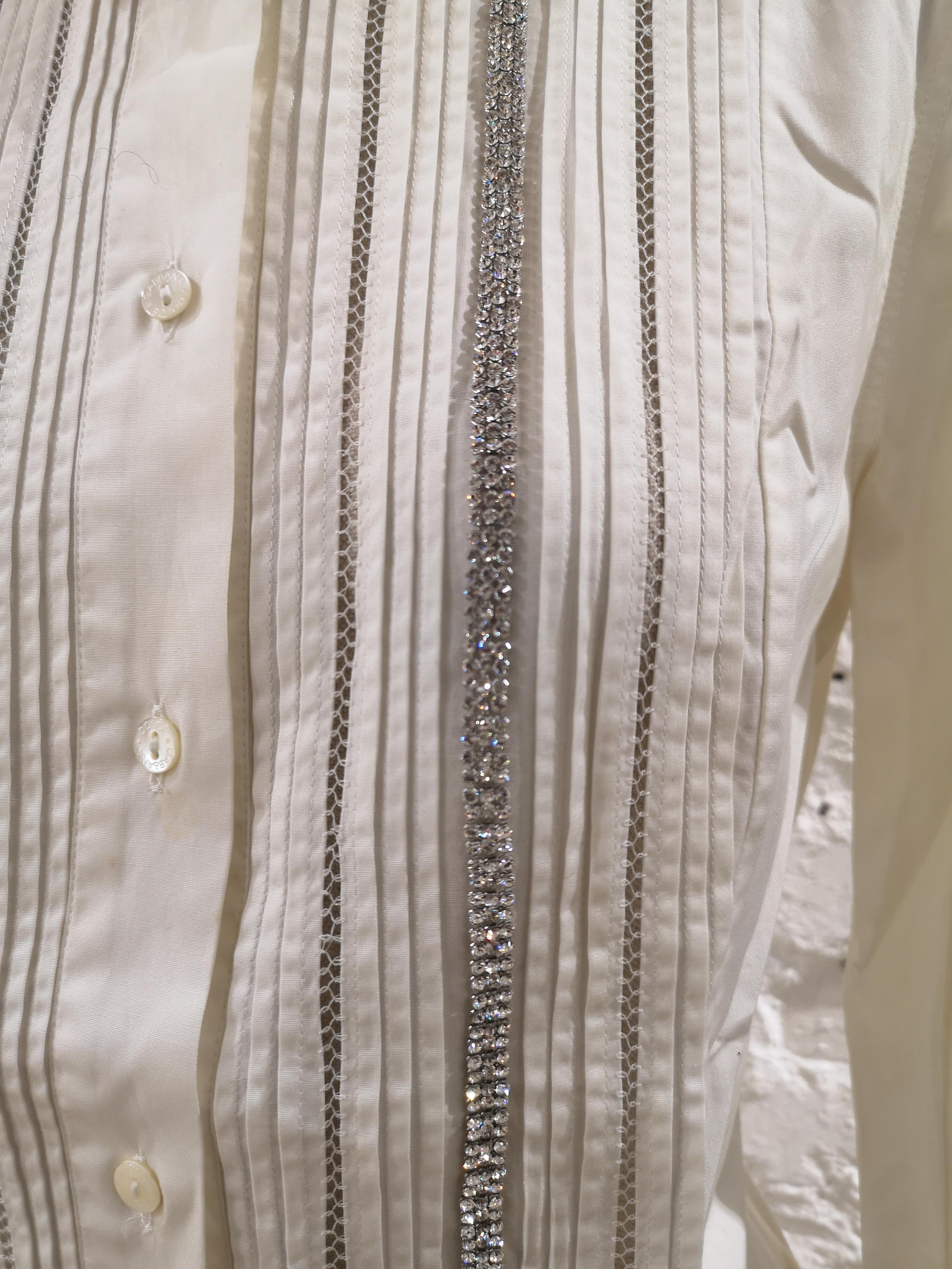Dolce & Gabbana couture silk swarovski stones shirt 3