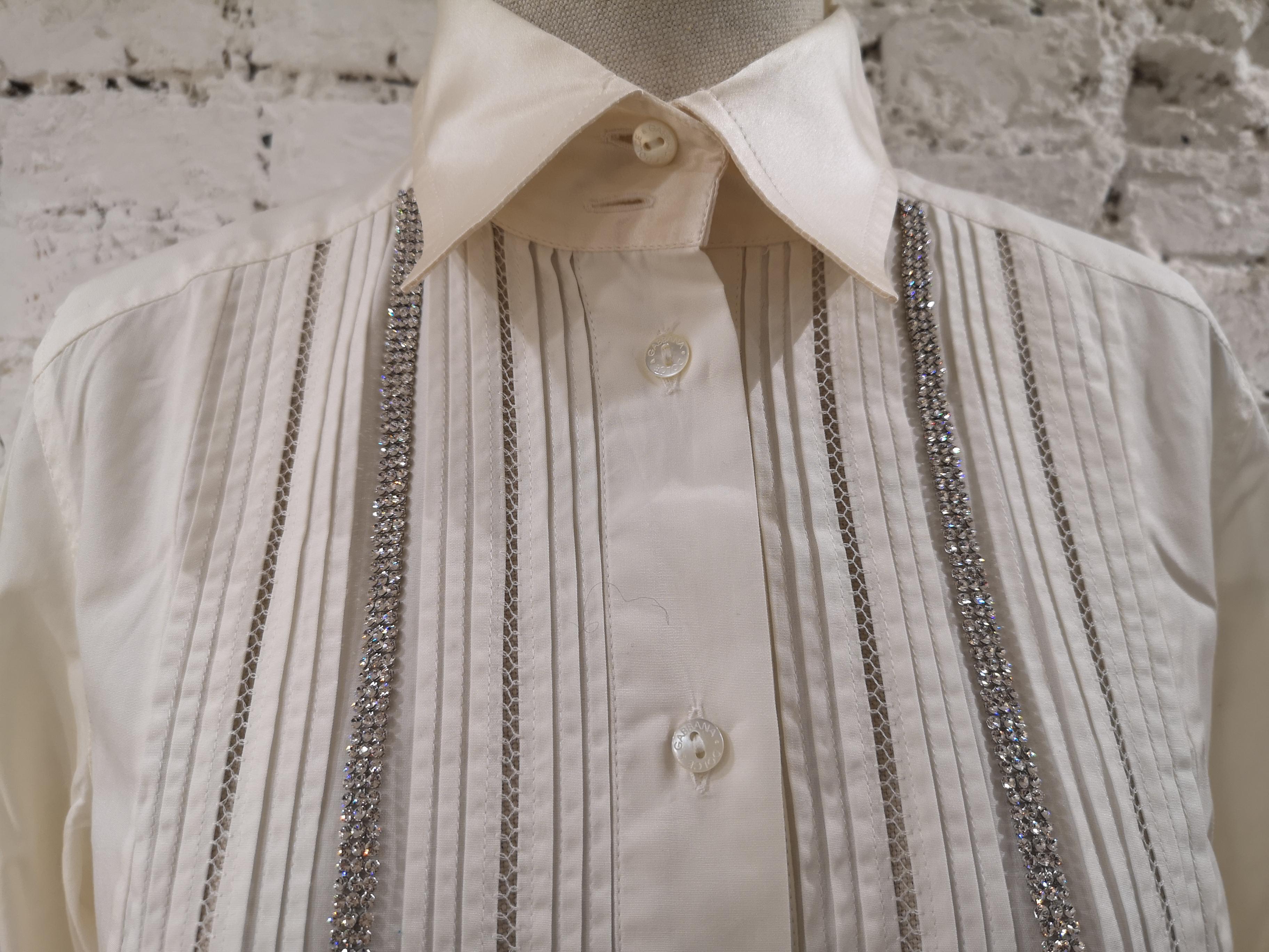 Dolce & Gabbana couture silk swarovski stones shirt 4