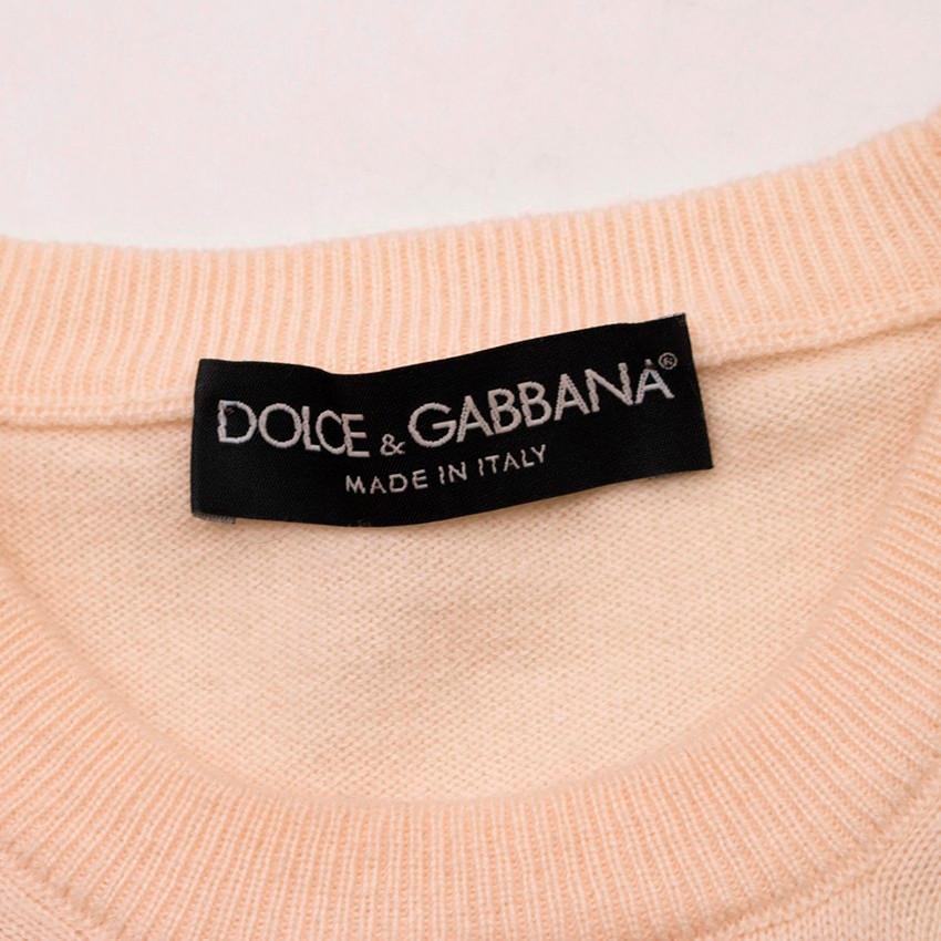 Women's Dolce & Gabbana Cream Cashmere & Lace Twin Set - Size US 4