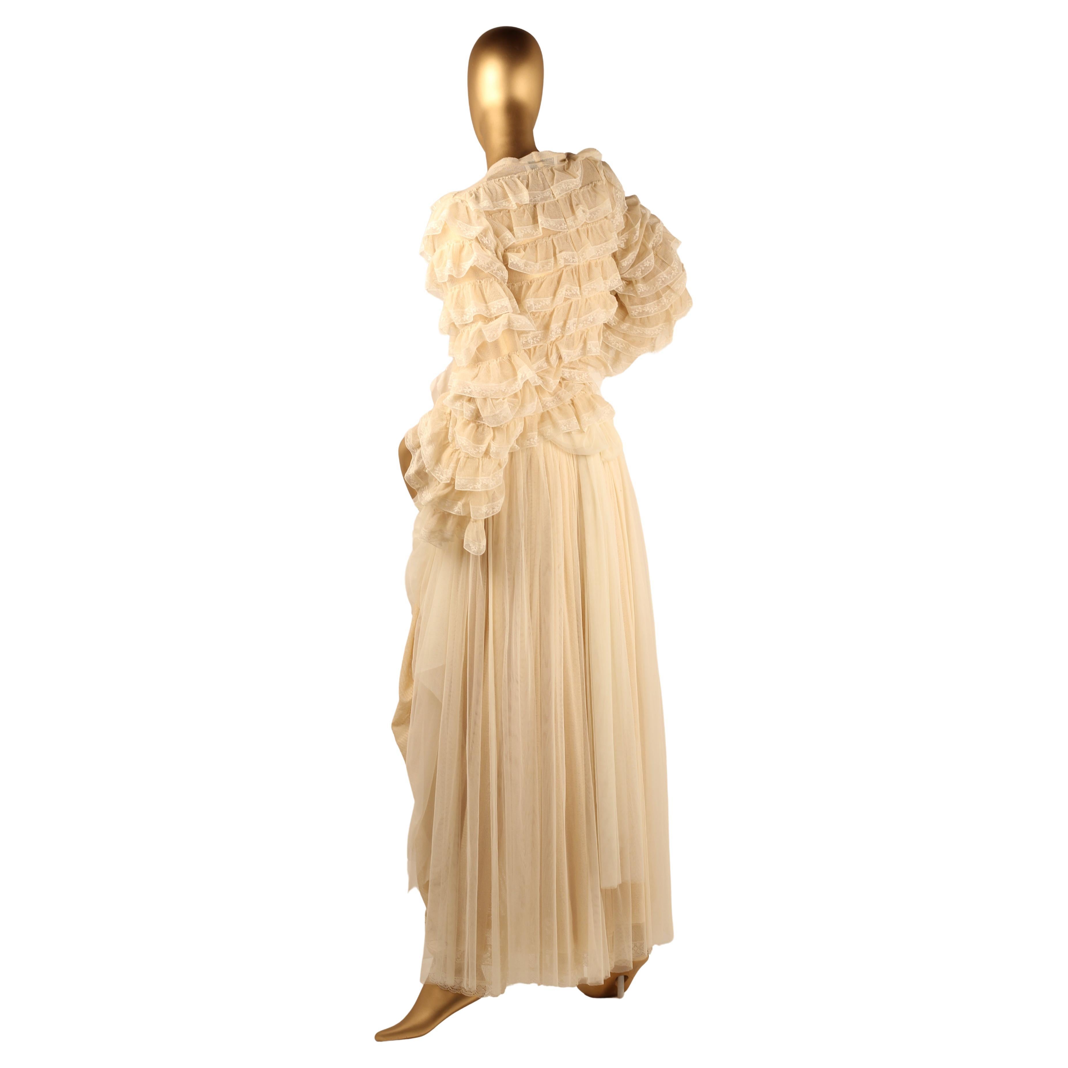 Dolce & Gabbana Cream Lace Skirt - S/S 1993 Milan Runway Helena Christensen For Sale 13