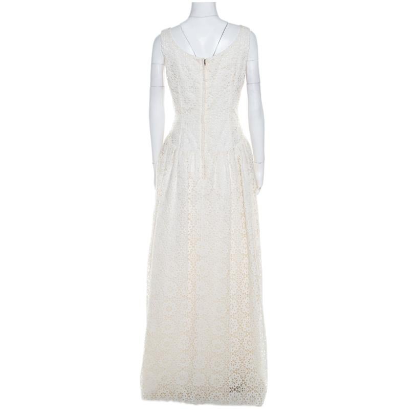 cream lace maxi dress