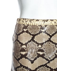 Dolce & Gabbana cream python mini skirt, ss 2005