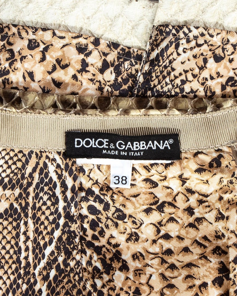 Python Mini Skirt Dolce and Gabbana cream python mini skirt, ss 2005 at 1stDibs | python ...