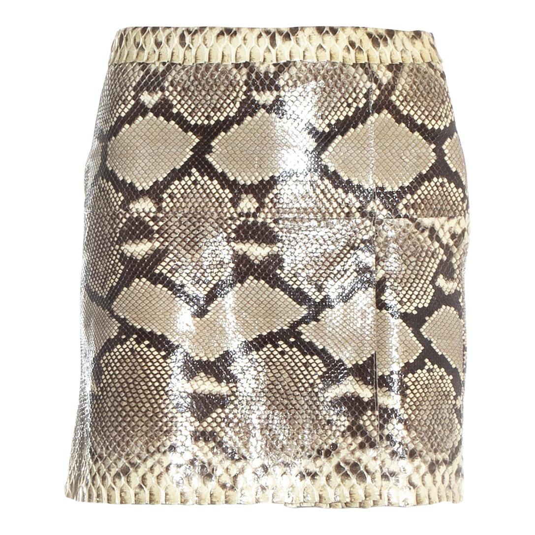 Dolce & Gabbana cream python mini skirt, ss 2005