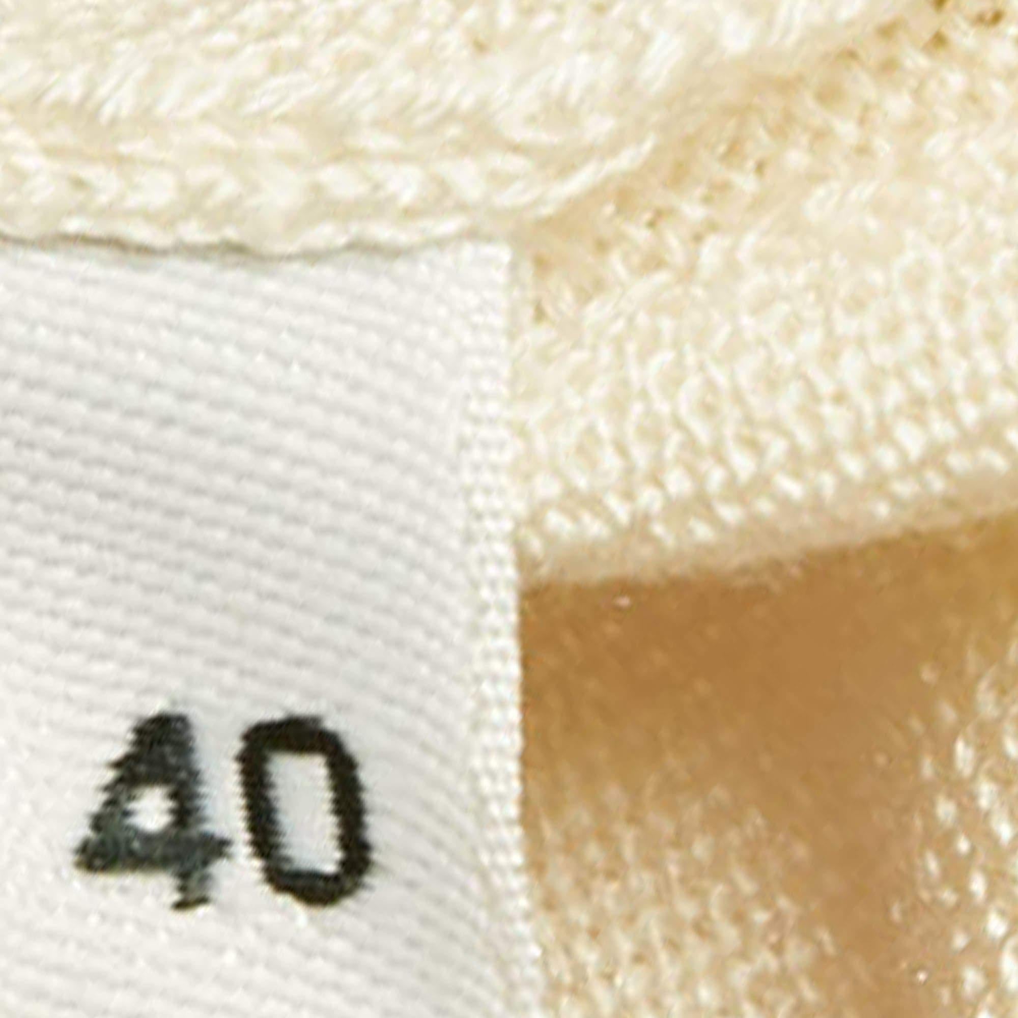 Donna Dolce & Gabbana Felpa girocollo in seta color crema S in vendita