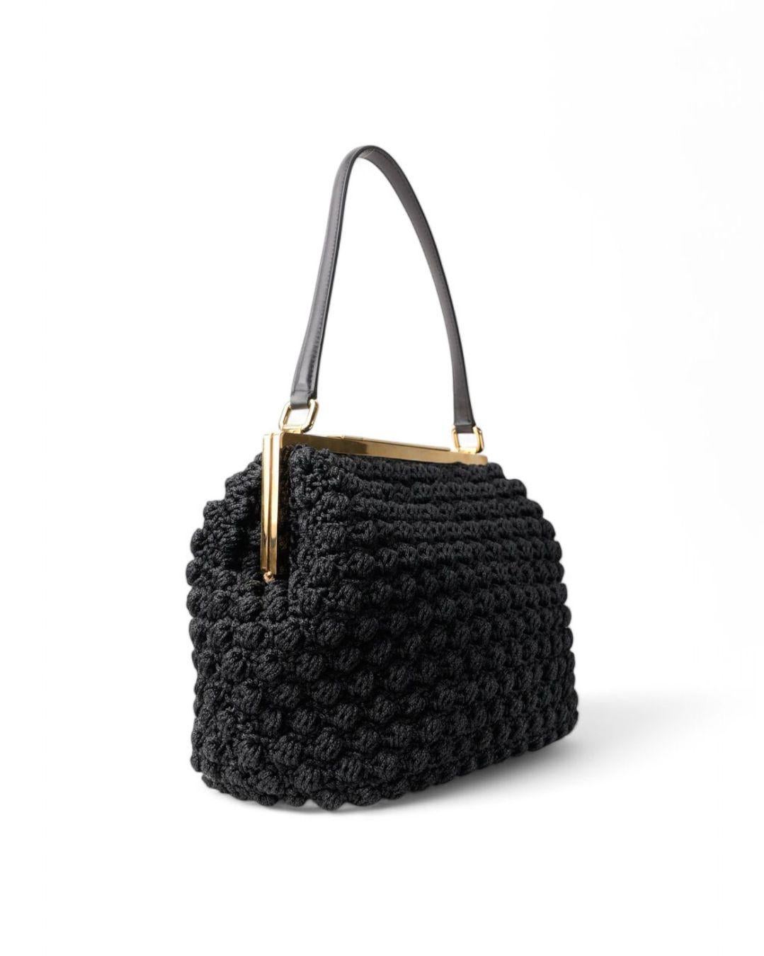 De las mujeres Dolce & Gabbana Bolso Crochet MM Negro
