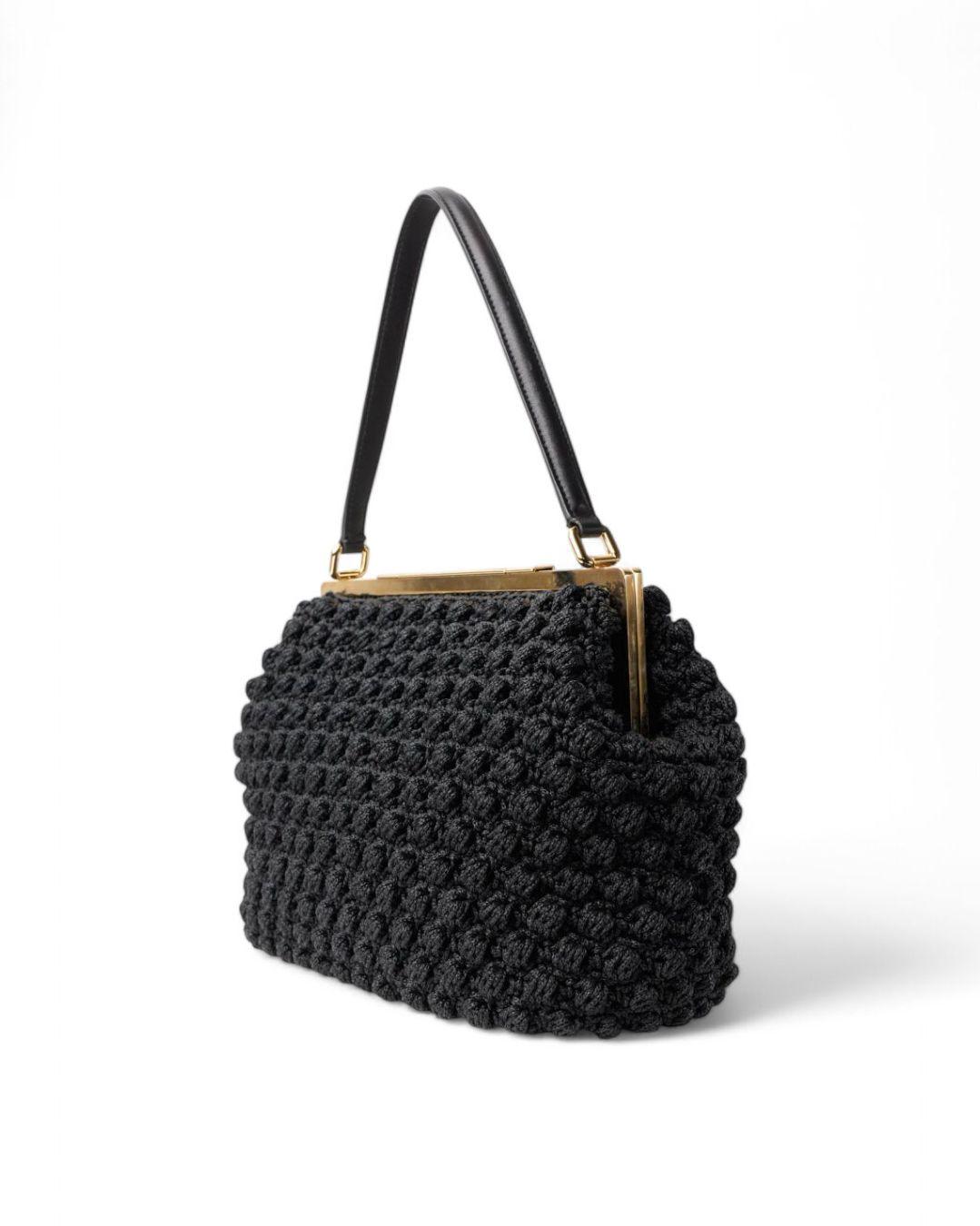 Dolce & Gabbana Bolso Crochet MM Negro 1