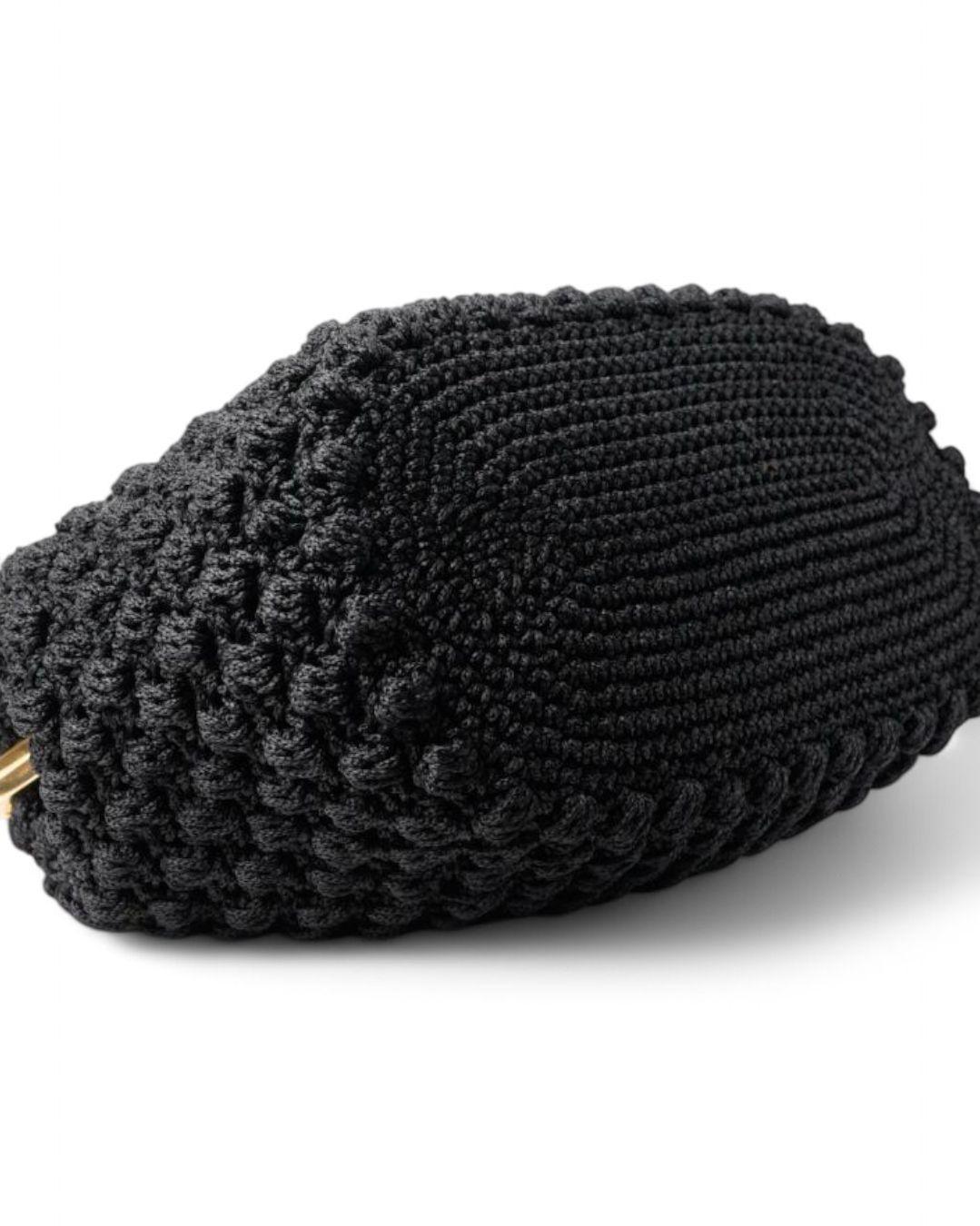 Dolce & Gabbana Bolso Crochet MM Negro 3