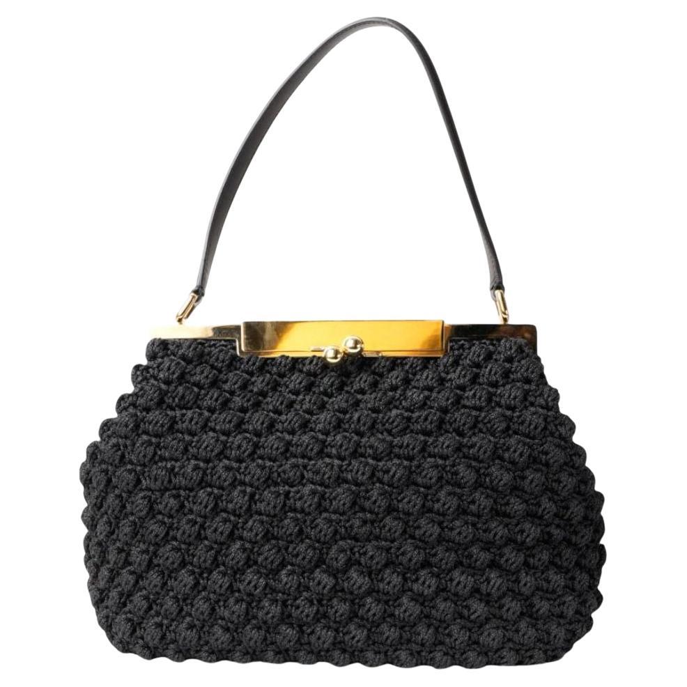 Dolce & Gabbana Bolso Crochet MM Negro