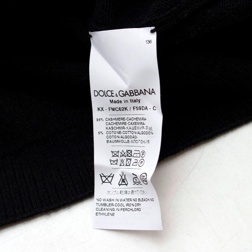 Dolce & Gabbana Crochet-Trimmed Cashmere Cardigan US 4 2