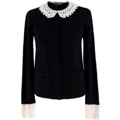 dolce and gabbana crochet cardigan Dolce
Gabbana Crochet-Trimmed Cashmere Cardigan US 4