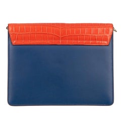 Dolce & Gabbana Croco Snake Leather Shoulder Bag LUCIA with Strap Red Pink Blue
