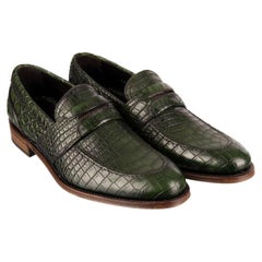 Dolce & Gabbana Crocodile Leather Loafer NAPOLI Green EUR 39