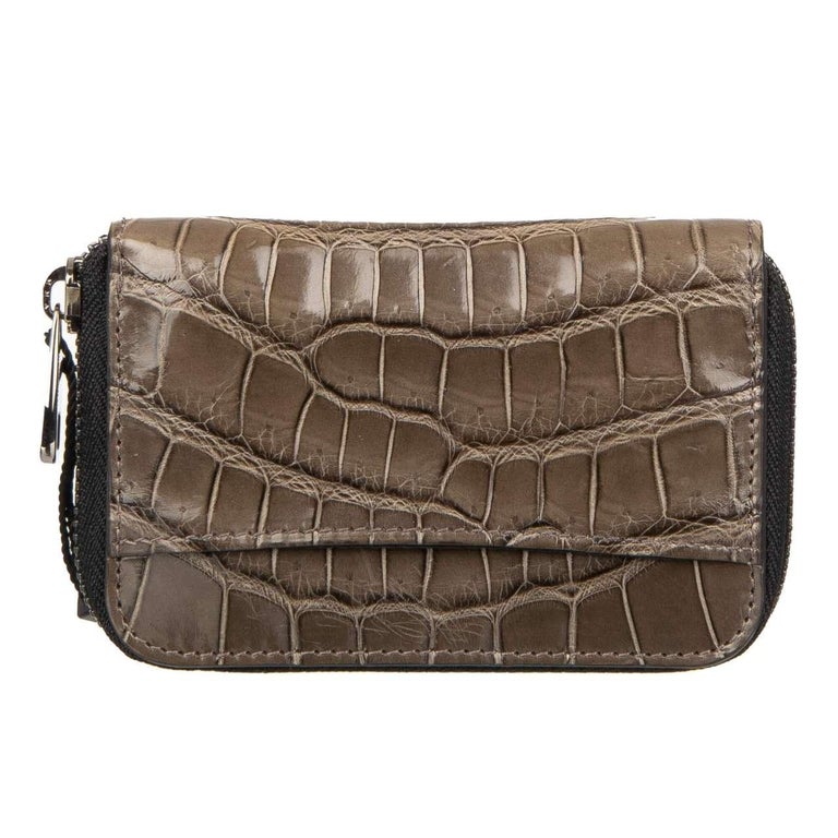 Porte-monnaie Dolce & Gabbana En Cuir De Crocodile Bleu - Logo - étiquettes - Neuf