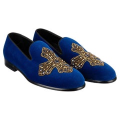 Dolce & Gabbana - Cross Embroidered Loafer MILANO Blue EUR 44