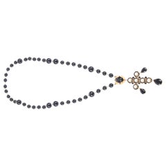 Dolce & Gabbana Cross Necklace - black/gold