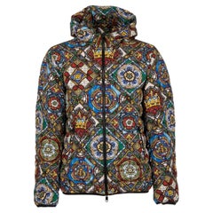 Dolce & Gabbana Crown and Bee Down Bomber Jacket with Hoody Black 48 M