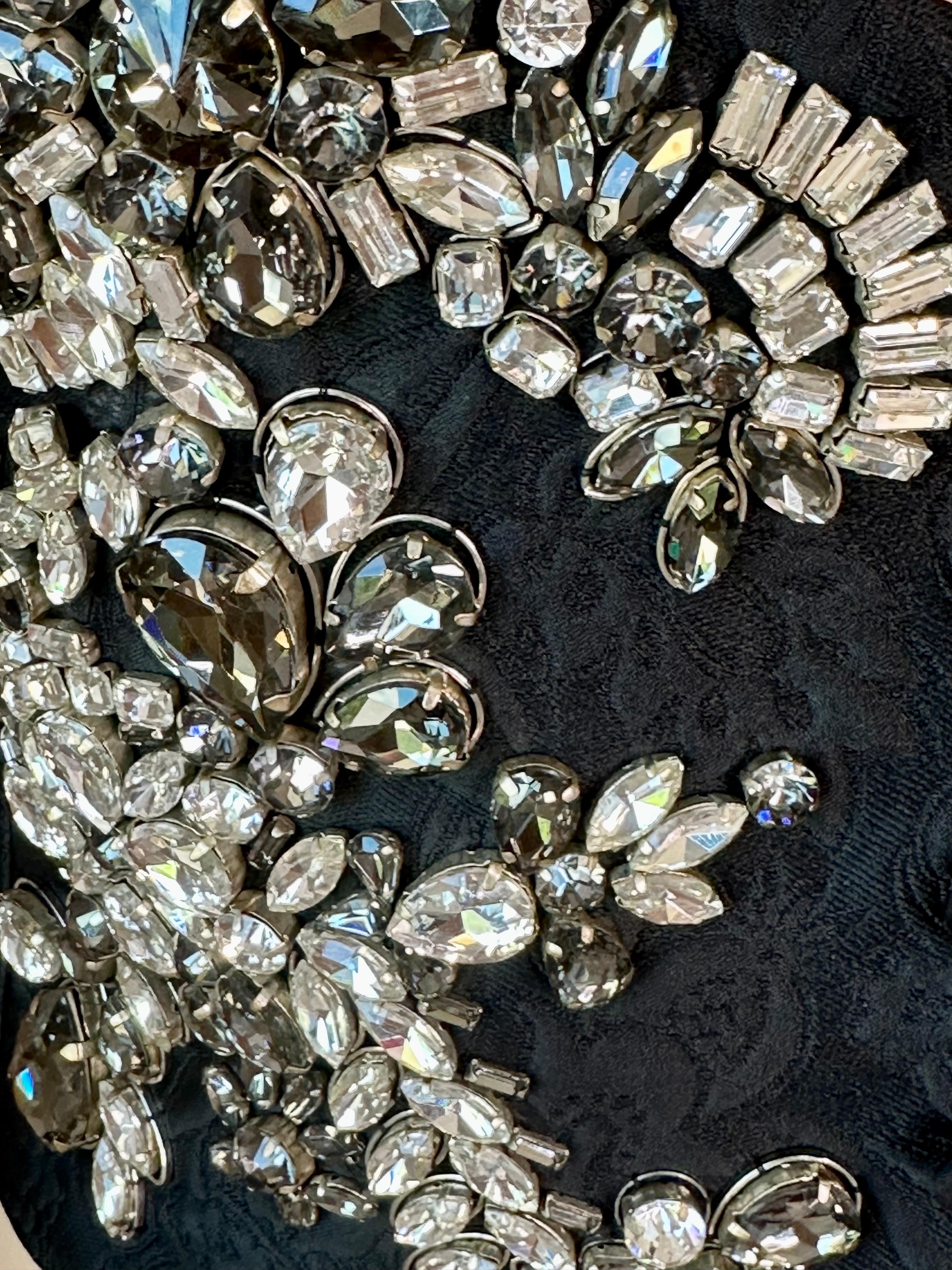 Dolce & Gabbana Crystal Embellished Button-Up Black Vest Crop Top  For Sale 4