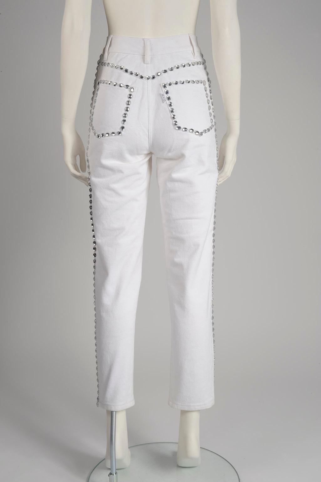 Dolce & Gabbana Crystal-Embellished Denim Ensemble, Spring-Summer 1992 For Sale 5