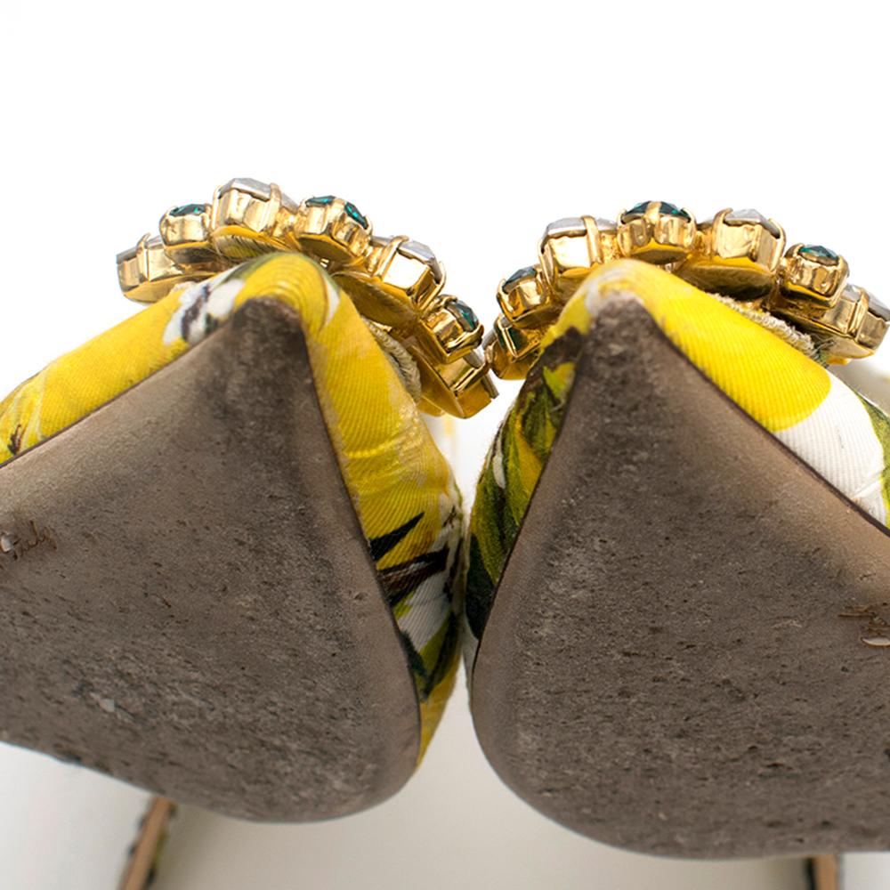 Women's Dolce & Gabbana Crystal Embellished Lemon Pumps 39