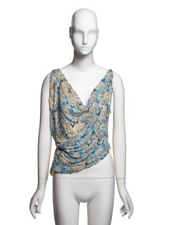 Dolce & Gabbana Crystal Embellished Silk Draped Top, FW 1999