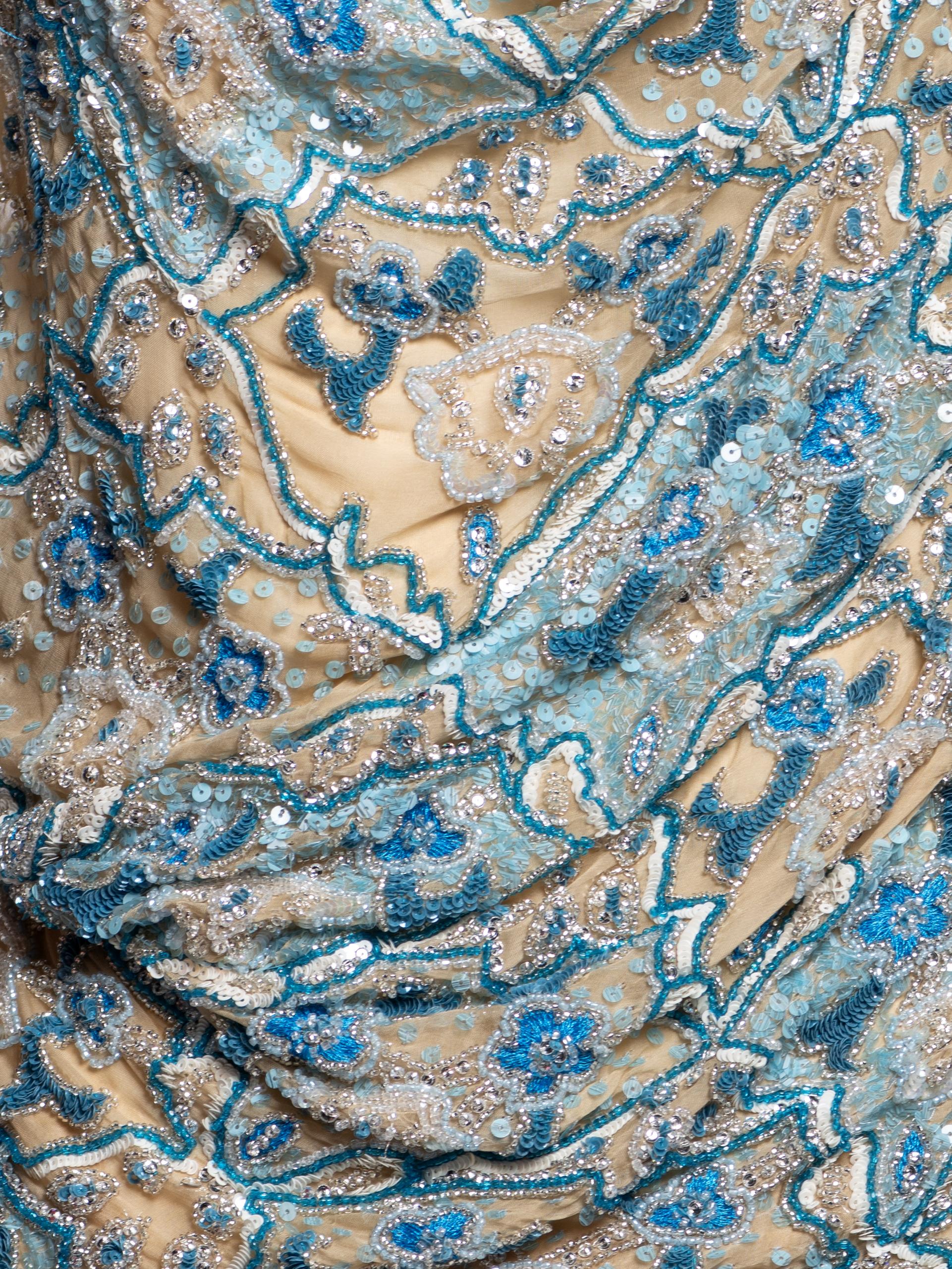 Dolce & Gabbana Top drapeado de seda adornado con cristales, FW 1999 en Excelente estado para la venta en London, GB