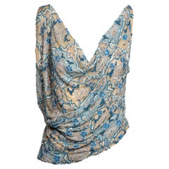 Dolce & Gabbana Crystal Embellished Silk Draped Top, FW 1999
