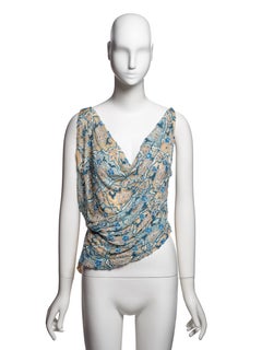 Dolce & Gabbana Crystal Embellished Silk Draped Top, FW 1999