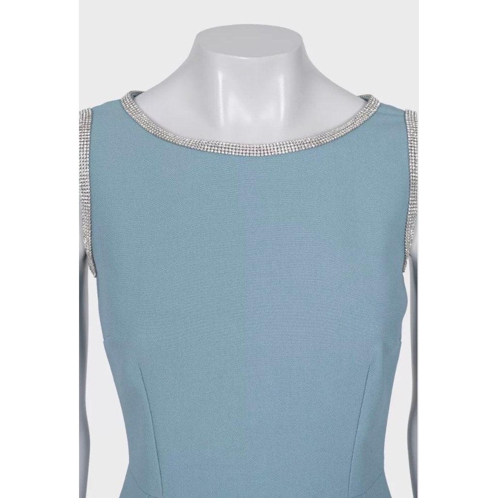 Dolce & Gabbana Crystal-Embellished Wool Fitted Dress Sz.40 en Excelente estado para la venta en Krakow, PL