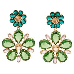 Dolce & Gabbana Crystals Gold Tone Earrings