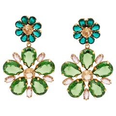 Dolce & Gabbana Crystals Gold Tone Earrings