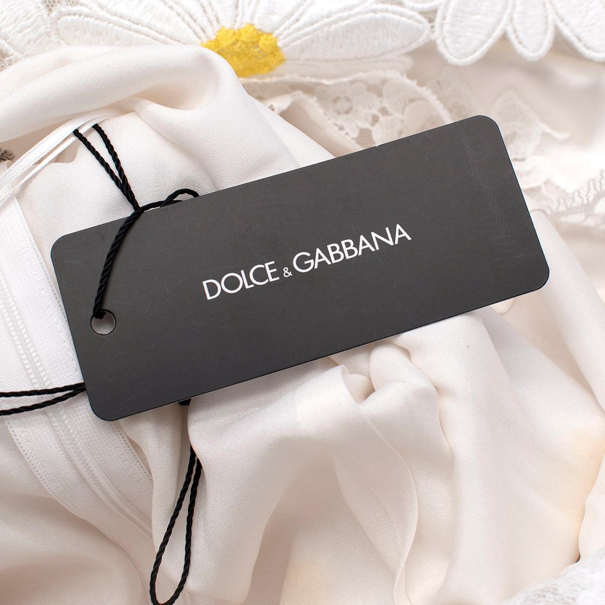 Women's Dolce & Gabbana Daisy Cotton Blend Macramé Dress - Us size 10