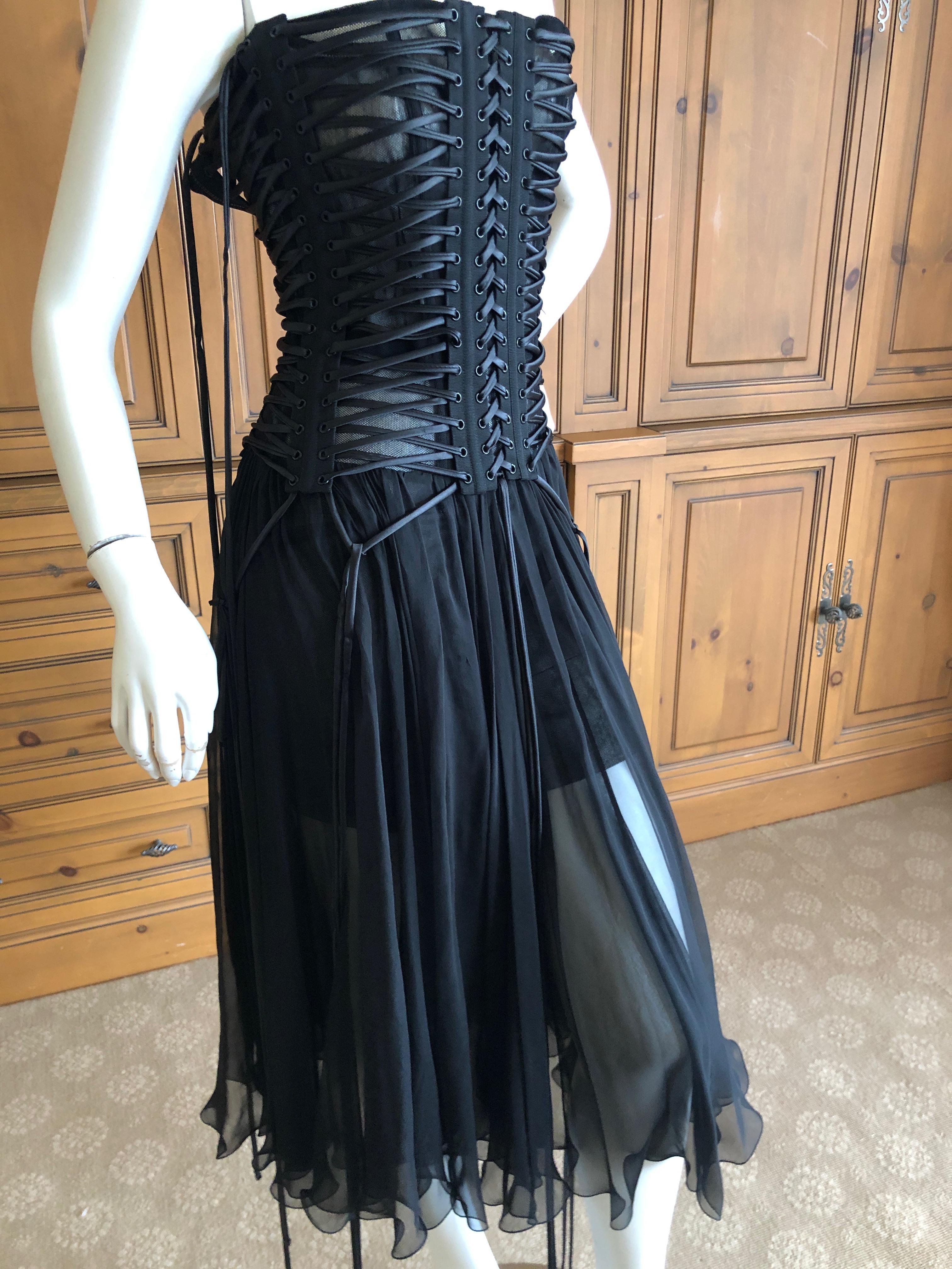 Dolce & Gabbana Daring Lace Up Corset Dress New with Tags $3295 Size 44 In New Condition For Sale In Cloverdale, CA