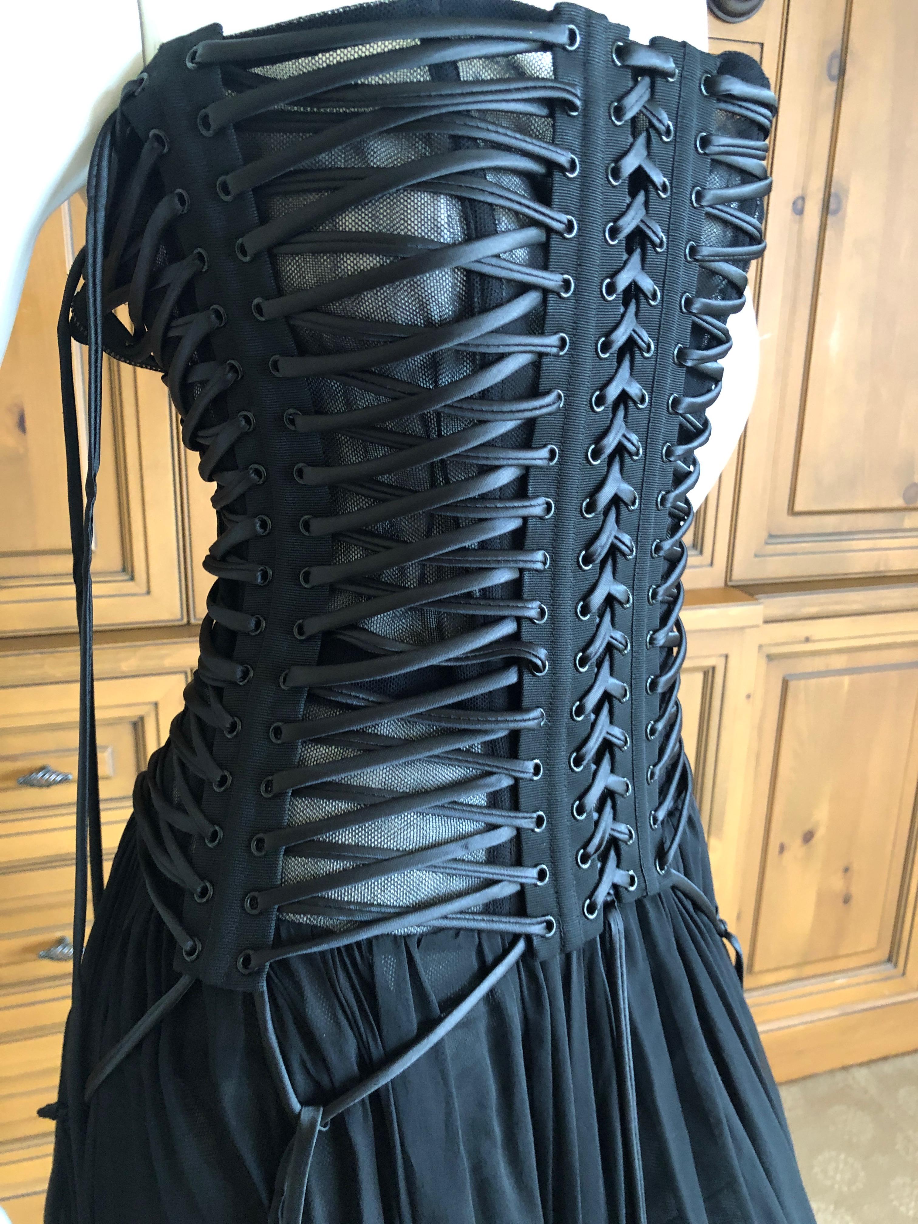 Women's Dolce & Gabbana Daring Lace Up Corset Dress New with Tags $3295 Size 44 For Sale
