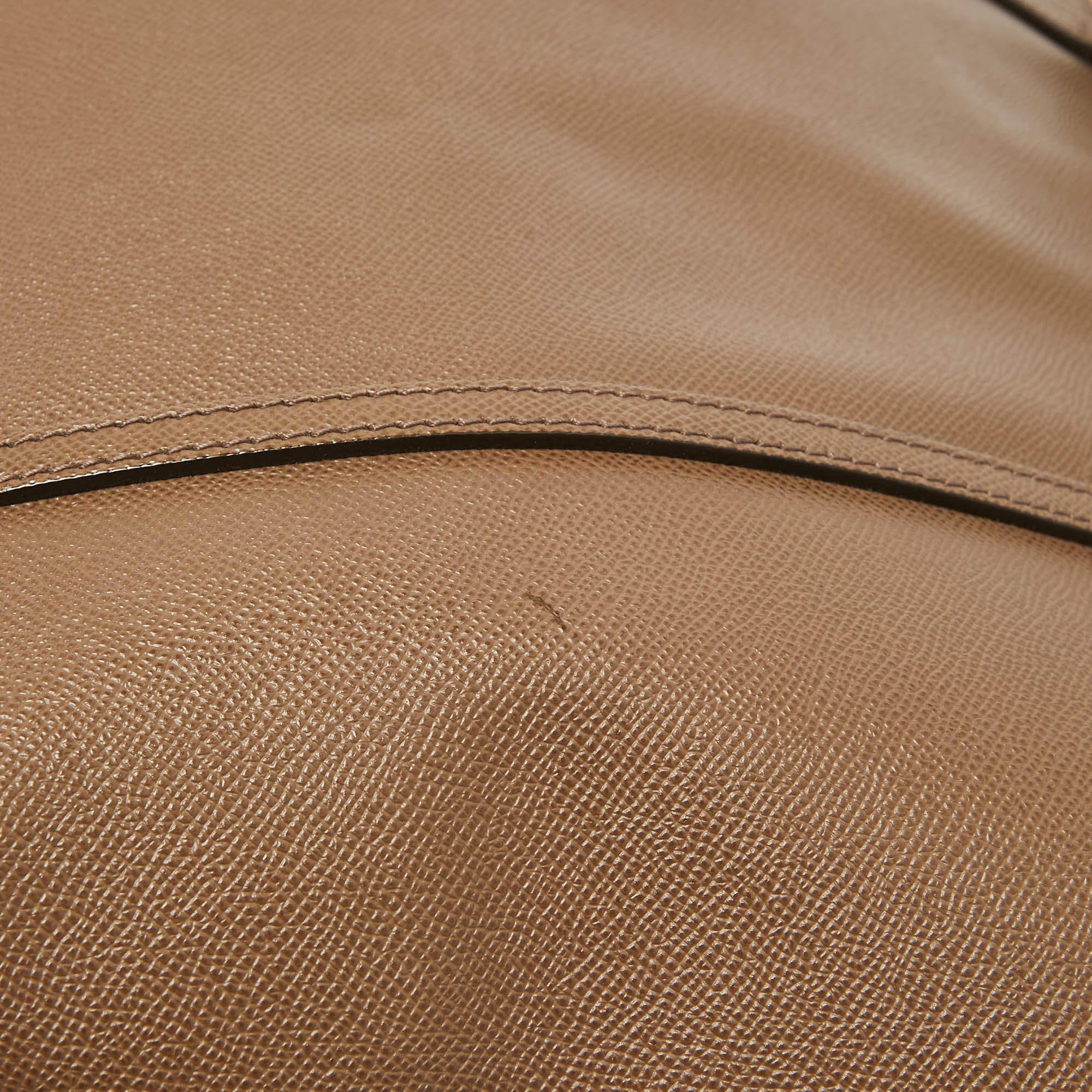 Dolce & Gabbana Dark Beige Leather Miss Escape Zip Tote 3