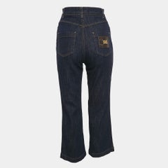 Dolce & Gabbana Dark Blue Denim Wide Leg Jeans S