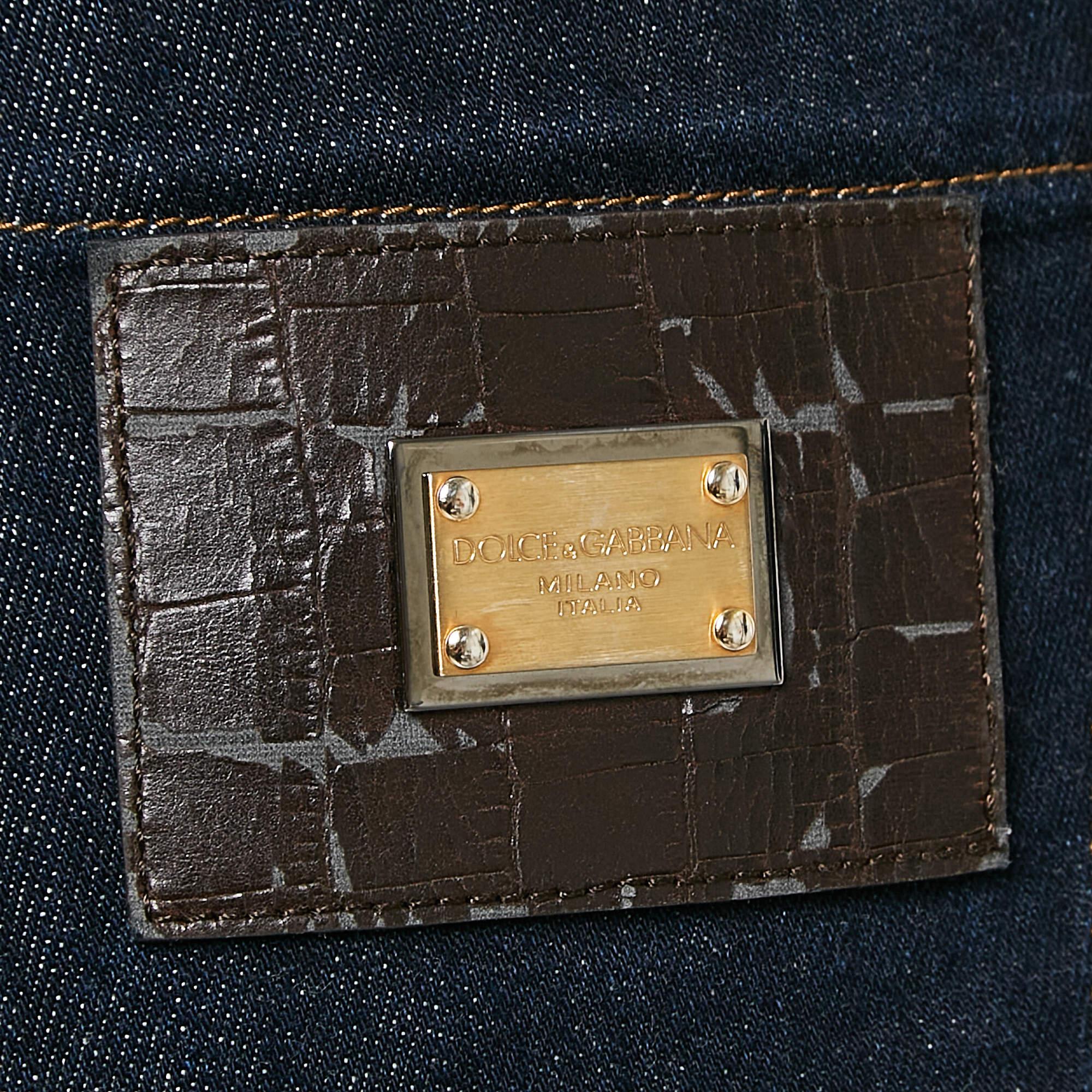 Dolce & Gabbana Vaqueros anchos azul oscuro S en Bueno estado para la venta en Dubai, Al Qouz 2