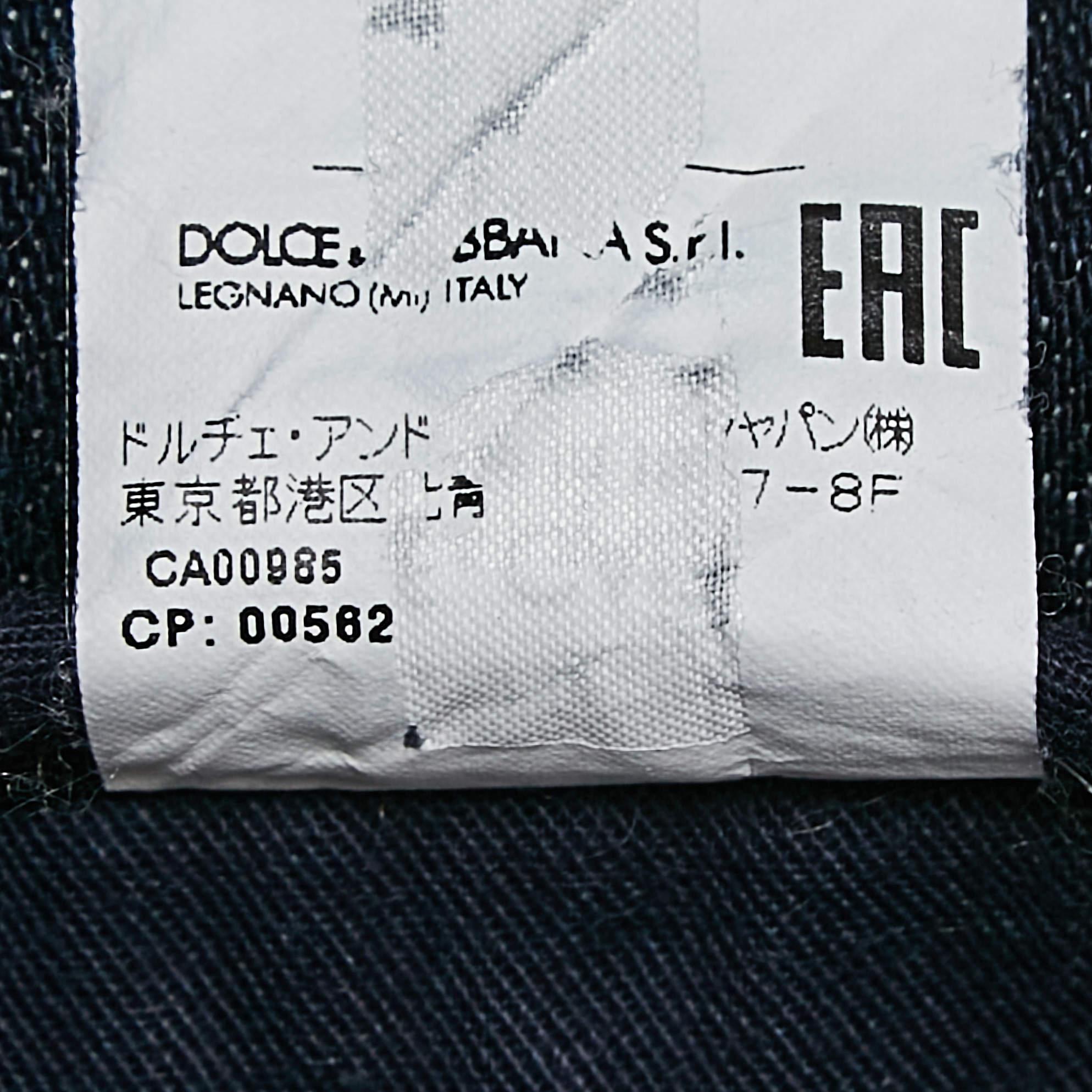 Dolce & Gabbana Vaqueros anchos azul oscuro S en venta 2