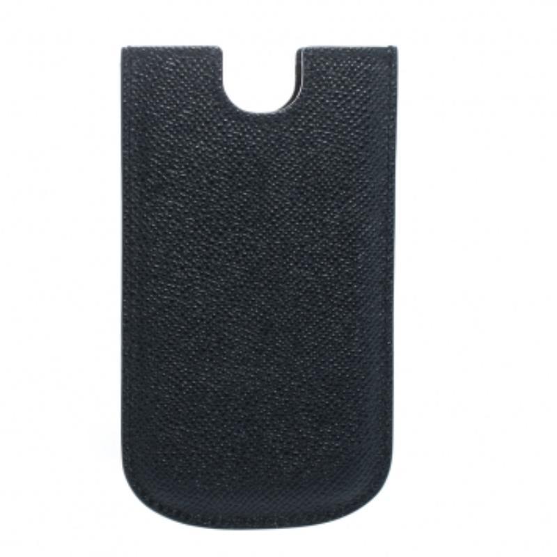 Nero Dolce & Gabbana Custodia per iPhone 5 in pelle blu scuro in vendita