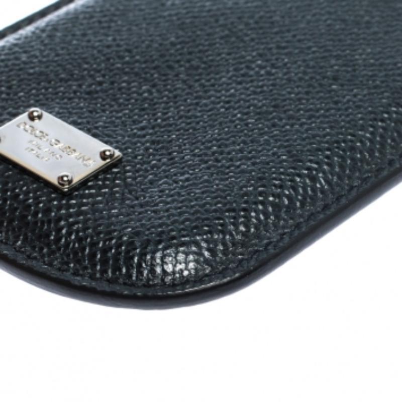 Uomo Dolce & Gabbana Custodia per iPhone 5 in pelle blu scuro in vendita