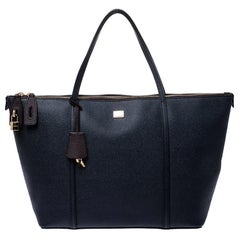 Dolce & Gabbana Dunkelblau Leder Miss Escape Tote